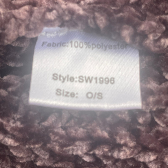 Elan Chenille Cross-Front Gray Poncho Style Sweater - O/S One Size - Picture 12 of 14